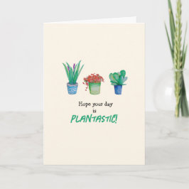 Watercolorplanten en succulenten ontwerp kaart