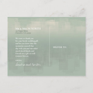 Watercolorreflecties Bedankt Sage ID774 Briefkaart