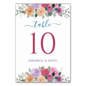 watercolors Florals Modern Botanical Wedding Kaart (Achterkant)