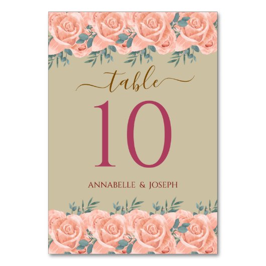 watercolors Florals Modern Botanical Wedding Kaart (Voorkant)