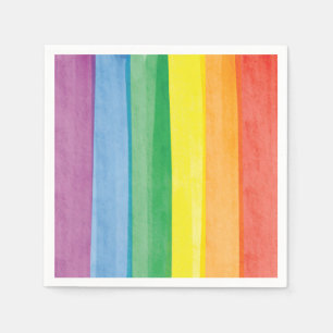Watercolors Pride Regenboog Servet