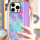 Watercolorsplash Aangepaste Naam Case-Mate iPhone Case