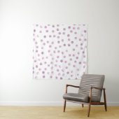 Watercolorstippen, roze geometrische achtergrond. wandkleed (In Situ (horizontaal))