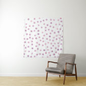 Watercolorstippen, roze geometrische achtergrond. wandkleed (In situ)