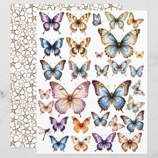 WatercolorVlinder set voor fussy cut