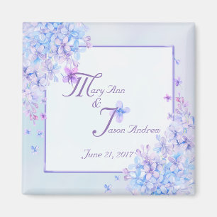 Watercolour Blue Purple Lilac Flower Magnet