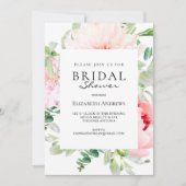 Watercolour Botanical Spring Bridal Shower Kaart (Voorkant)
