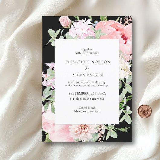 Watercolour Botanical Spring Wedding Collection Kaart
