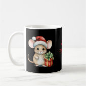 Watercolour Christmas Mouse Koffiemok (Links)