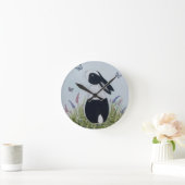 Watercolour Dutch Bunny Rabbit Ronde Klok (Huis)