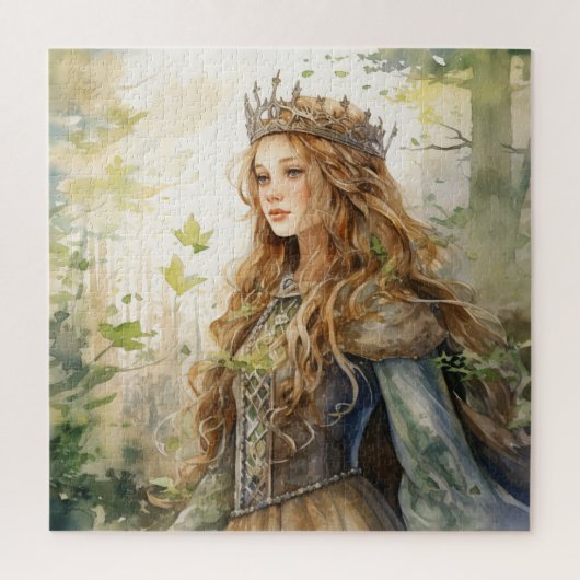 Watercolour Forest Princess Legpuzzel (Verticaal)