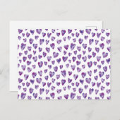 Watercolour Heart Briefkaart (Voorkant / Achterkant)