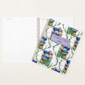 Watercolour Iris Floral Wreath Notebook (Devant avec enveloppe)