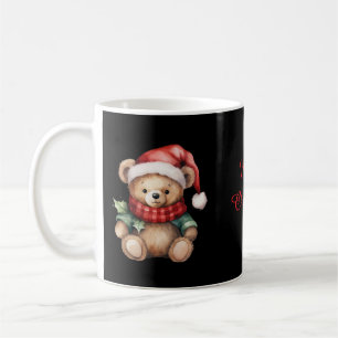 Watercolour Kerst Teddybeer Koffiemok
