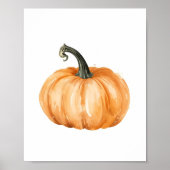 Watercolour Pumpkin Fall Print – Orange Pumpkin (Voorkant)