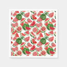 Watercolour Watermelon Napkins – Summer Party