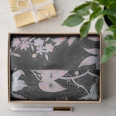 Watercolours pink blue black elegant pattern  tissuepapier (Geschenk)