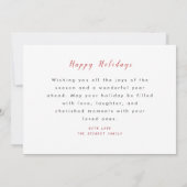 Watercor Sneeuwmannen Vrolijk Kerstfeest Moderne v Kaart (Achterkant)