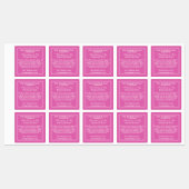 Waterdicht eenvoudig roze, witte zeep etiket voor labels (Vel)