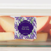 Waterdicht lavender Flowers Soap and Bath Product Labels (Aangebracht)