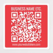 Waterdicht Maak Je Eigen QR Code | Rood Labels (Design 1)