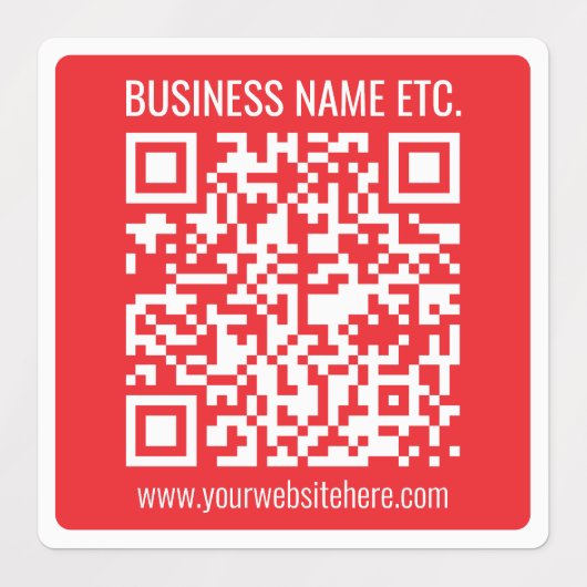 Waterdicht Maak Je Eigen QR Code | Rood Labels (Design 3)