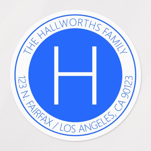 Waterdicht Modern Blauw & Wit Labels (Design 3)