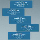 Waterdicht Modern Vet Blauw Adres Labels