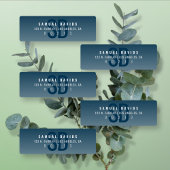 Waterdicht Modern Vet Blauw Ombre Adres Labels