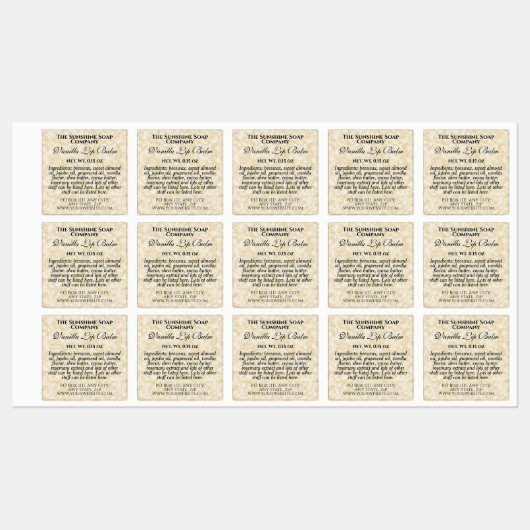 Waterdicht perkament papier stijl lip balsem label (Vel)