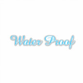 Waterdicht Spatvrij Pakket Blauw Aangepaste Tekst Sticker (Voorkant)