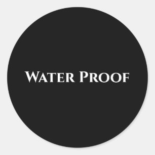 Waterdicht Spatvrij Pakketlabel Zwart Wit Ronde Sticker