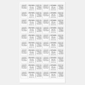 Waterdicht  stijl wit zwart flesetiket labels (Vel)