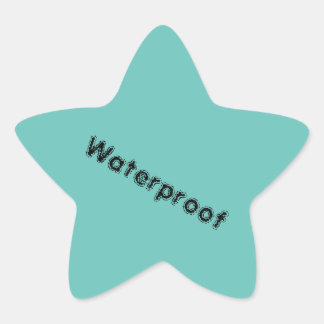 Waterdicht Tekst Spatvrij Pakket Tealblauw Ster Sticker