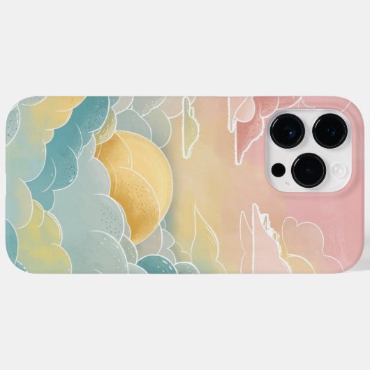 Waterdicht tuinpatroon in pastelkleuren Case-Mate iPhone case (Achterkant (horizontaal))