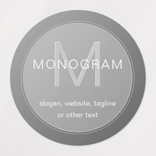 Waterdicht Uniek Monogram Ontwerp & bewerkbaar Gri Labels