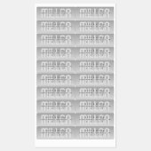 Waterdicht Vervagend Grijs Ombre Adres Labels (Vel)