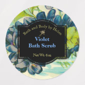 Waterdicht Violet Bath and Body Care Label (Design 1)