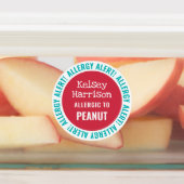 Waterdichte allergie Alert Gepersonaliseerd Kinder Labels (Aangebracht)