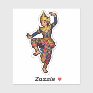 Waterdichte Balinese Legong-danser-sticker - Vinyl Sticker