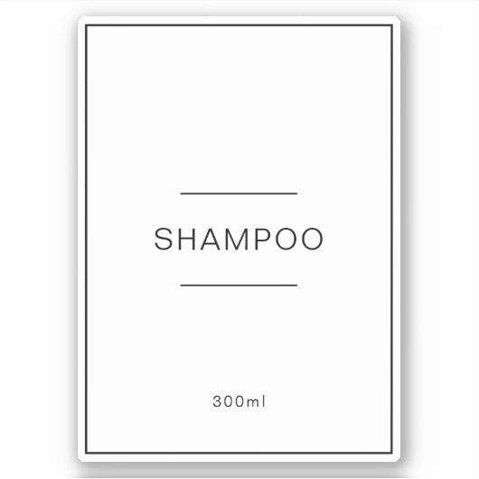 Waterdichte bewerkbare badkamer Vinyl label (Voorkant)