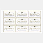 Waterdichte bijenwas kaars Label Gold Border Bee (Vel)