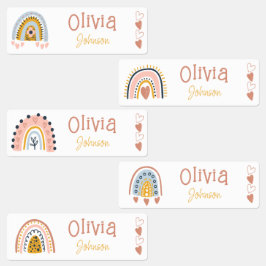 Waterdichte Boho Rainbow naamlabels Labels