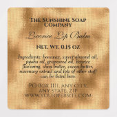  waterdichte cosmetica geweven goudfolie labels (Design 1)
