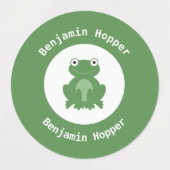 Waterdichte kikkernaamlabels voor schoolkamp labels (Design 1)