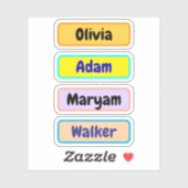 Waterdichte Kind Naam Etiketten, Naam Stickers Voo (Vel)