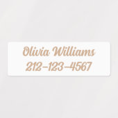 Waterdichte kinderopvang Terug naar de naam van de Labels (Design 1)