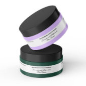 Waterdichte lage cosmetica pot label - wit