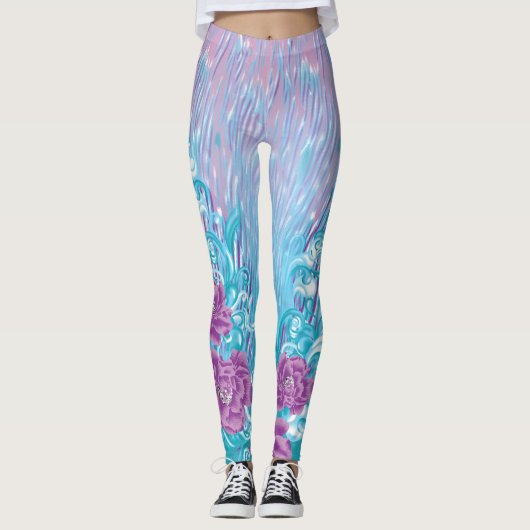 Waterdichte, Leopard & Aurora Leggings | Luxe Fit (Voorkant)