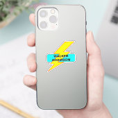 Waterdichte Naam Sticker voor Kinderen (Lightning  (Telefoon)